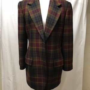 EUC Wool Plaid Blazer
